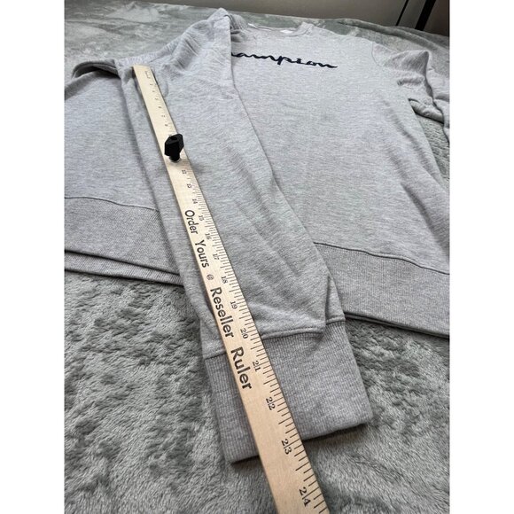 Champion Mens XL Grey Crewneck Sweatshirt Light Weight Pullover 1470782 - Picture 6 of 10